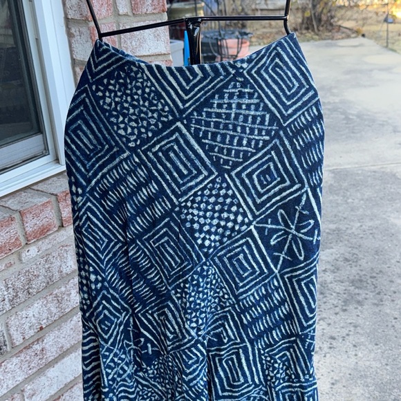NWT Lauren Ralph Lauren Asymmetrical Blue White Skirt S $99 - Picture 1 of 7